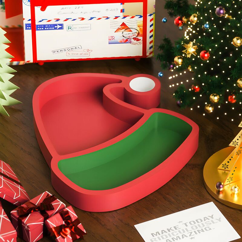 自慢 DIY 接着剤モールドクリスマス帽子トレイ装飾品石膏収納ボックスシリコーンモールド|undefined