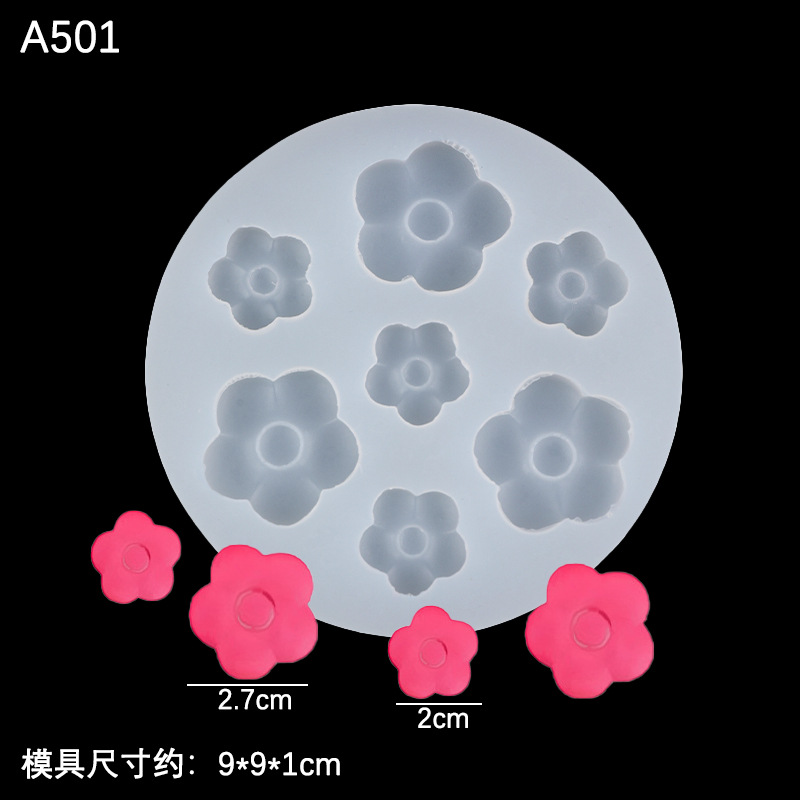 Grande y pequeña flor molde de silicona girasol postre pastel Decoración Accesorios epoxi arcilla cerámica suave