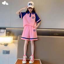 女童运动套装夏装2025新款洋气时髦中大童短袖短裤休闲两件套夏款