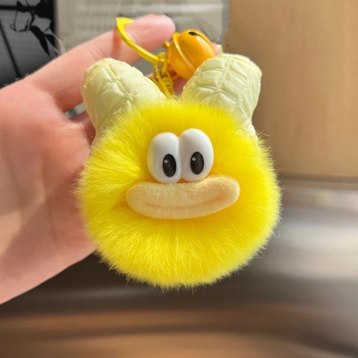 Peltas de pato verdaderas bolsas de carbón bolsas de llaves de automóviles bolsas de peluche muñecas colgantes colgantes de bolsas de pato
