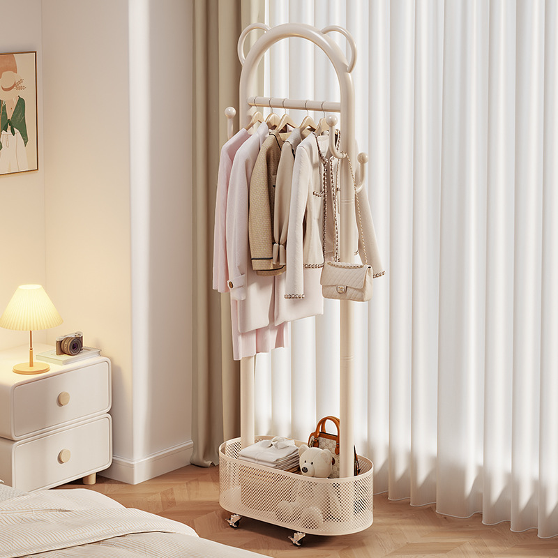 Clothes Rack Floor-Standing Bedroom Clothes Rack Clothes Rack Living Room Entrance Coat Rack Cloakroom Clothes Storage Rack