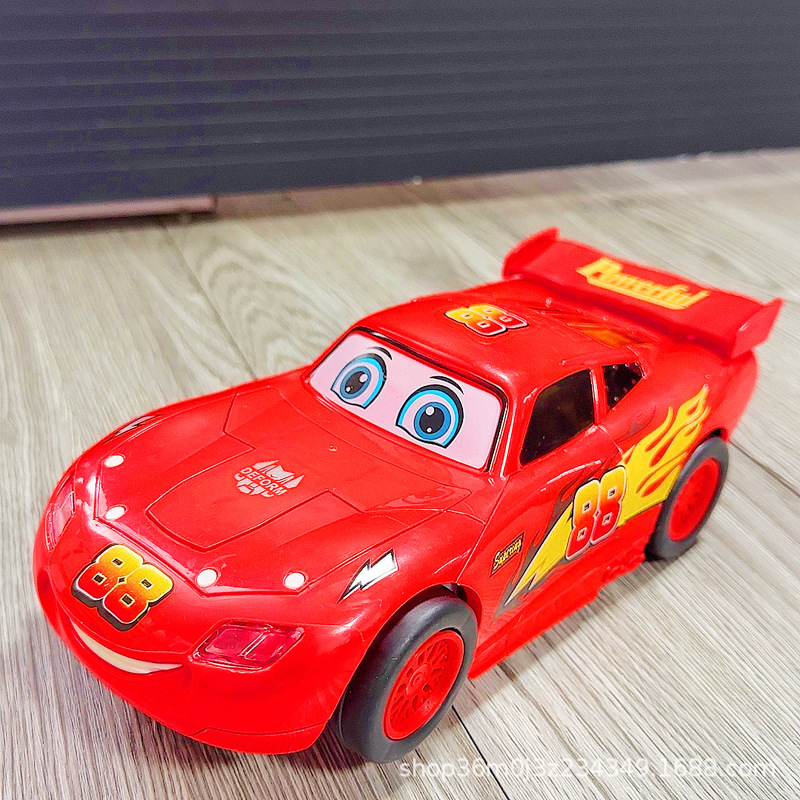 Transfronterizo niños deformación coche robot juguete niño eléctrico dibujos animados música coche iluminación universal al por mayor