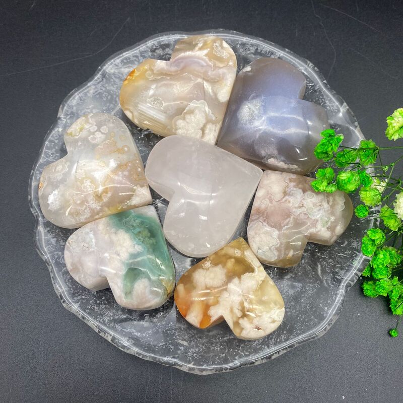 天然玛瑙爱心火苗创意摆件水晶小摆件桌面摆件手工雕刻件装饰 图 8