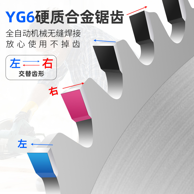 Grado industrial sin saltar borde madera cortar hoja de sierra delgada decoración de 7 pulgadas hoja de sierra circular de dientes planos de carburo cementado