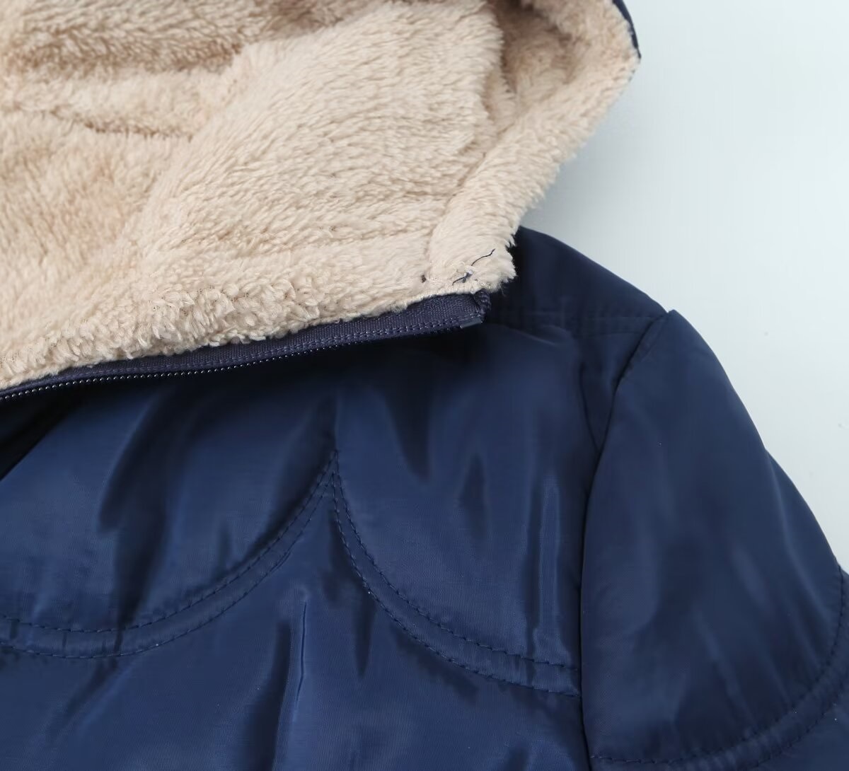 Women's Winter Coat Hooded Velvet Lined Thick Warm Casual Jacket_voghion.com