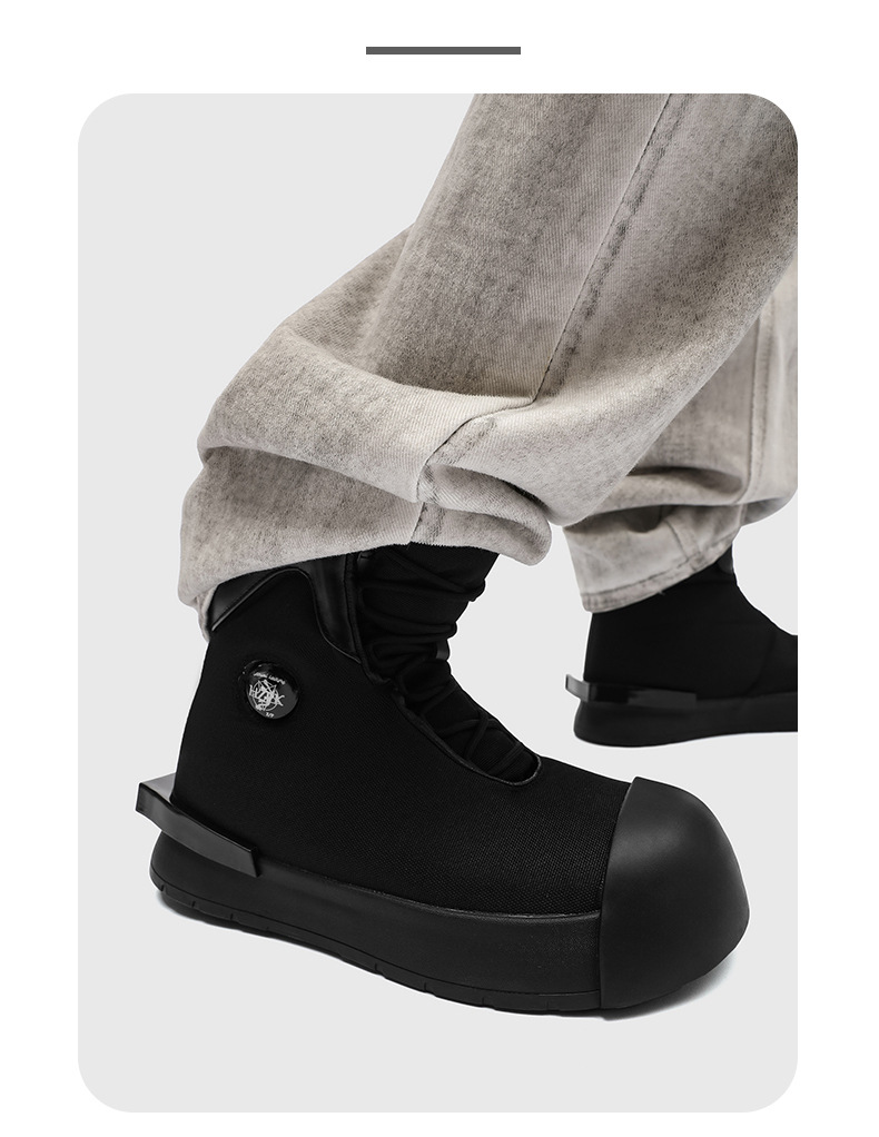 Pantofi sport casual pentru bărbați, cu talpă groasă, din pânză, cu aspect de înălțime, 2025, model nișă, cu design cu cap mare, pentru stradă, model high-end, X227_voghion.com