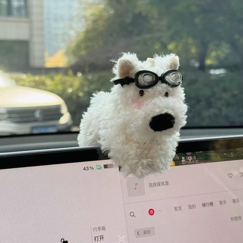 西高地のぬいぐるみの子犬の車は装飾品の車のワイパーの回転ランプの装飾の女子学生の新車のプレゼントを防ぎます。|undefined