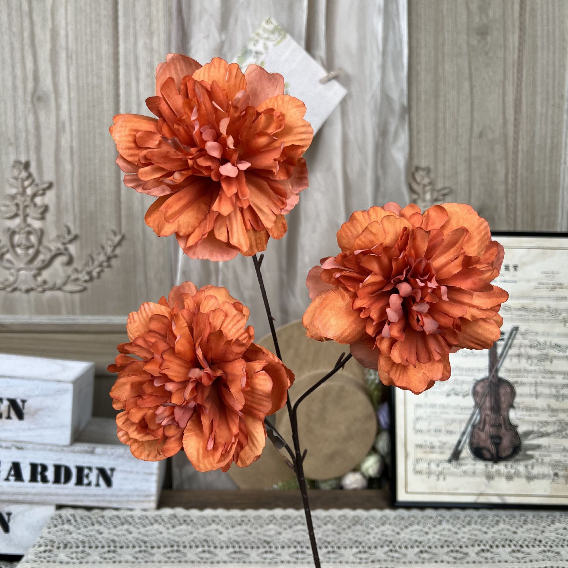 Y-유화 모란-오렌지