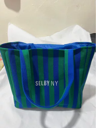 New Striped Terry Cloth Handbag Cross-Border Multi-Color Large Capacity Women's Tote Bag Beach Bag