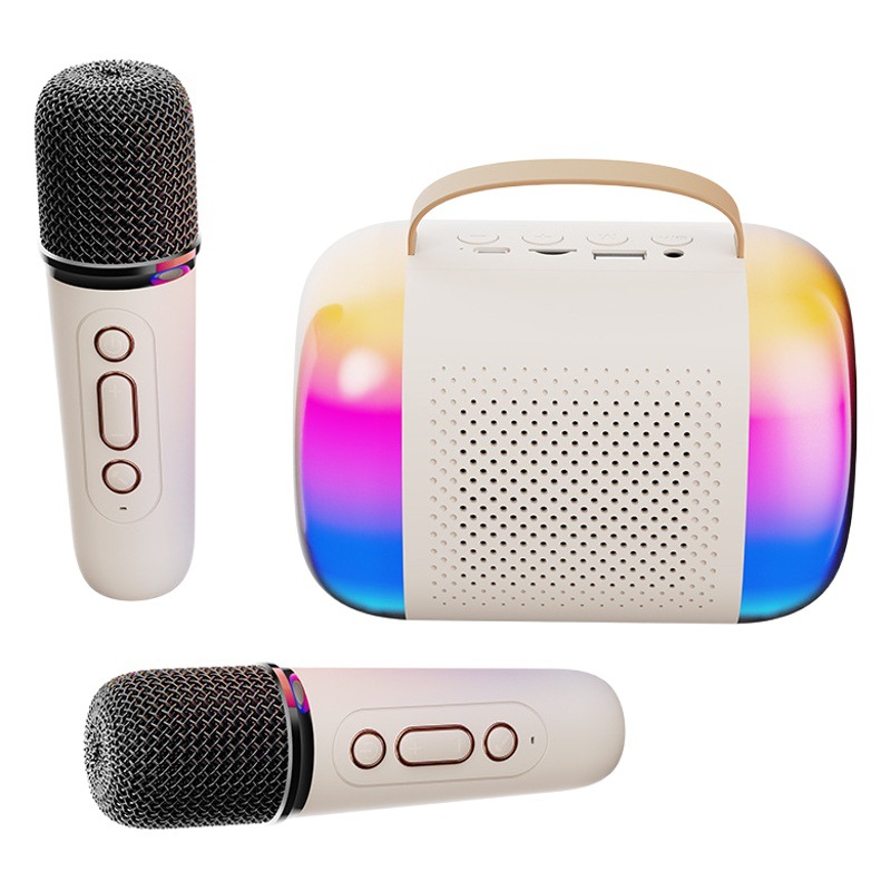 Venta caliente transfronteriza mini karaoke micrófono altavoz universal karaoke familia KTV Bluetooth audio micrófono integrado