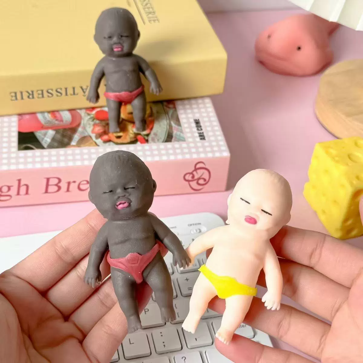 Кукла Лаша для снятия стресса, черная кукла размером с ладонь, забавный подарок для снятия стресса, оптовая продажа для уличных киосков