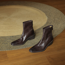 ��ܛ��ʽ�͹�ˮϴ�^��ţƤ�ָ���ѥŮ2025�ﶬ�¿���ɫ���^����ѥ