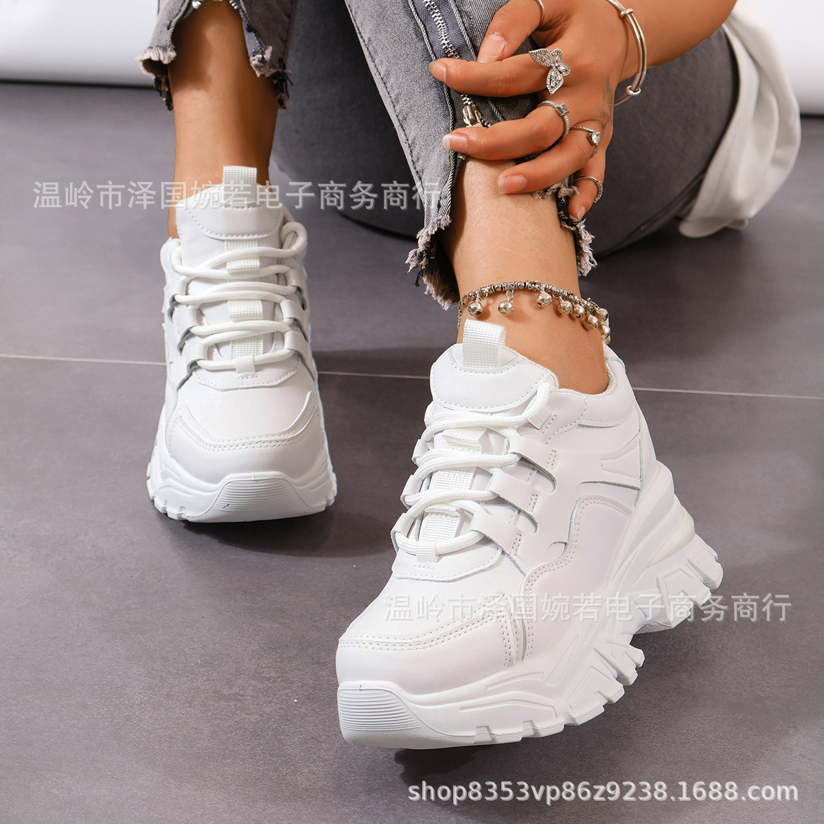 Inner Heightened Torre Shoes Women's 2025 Spring and Autumn New All-Match Women's Shoes Thick Sole Sports Casual Shoes Trendy