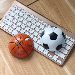 ワイヤレスバスケットボールマウス ワイヤレスフットボールマウス 個性的なギフトマウス 工場在庫供給 マウス