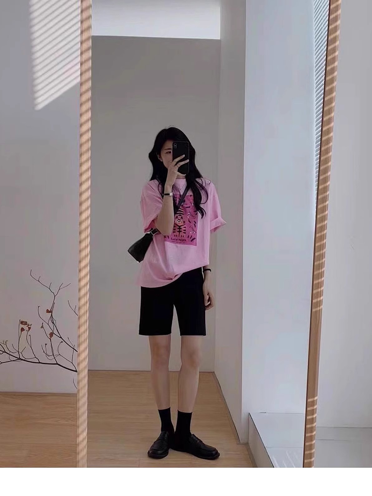 퓨어 코튼 핑크 반팔 티셔츠 여성용 뉴 여름 루즈 하이 엔드 에이지-패셔너블 올 매치 반소매 니치 탑