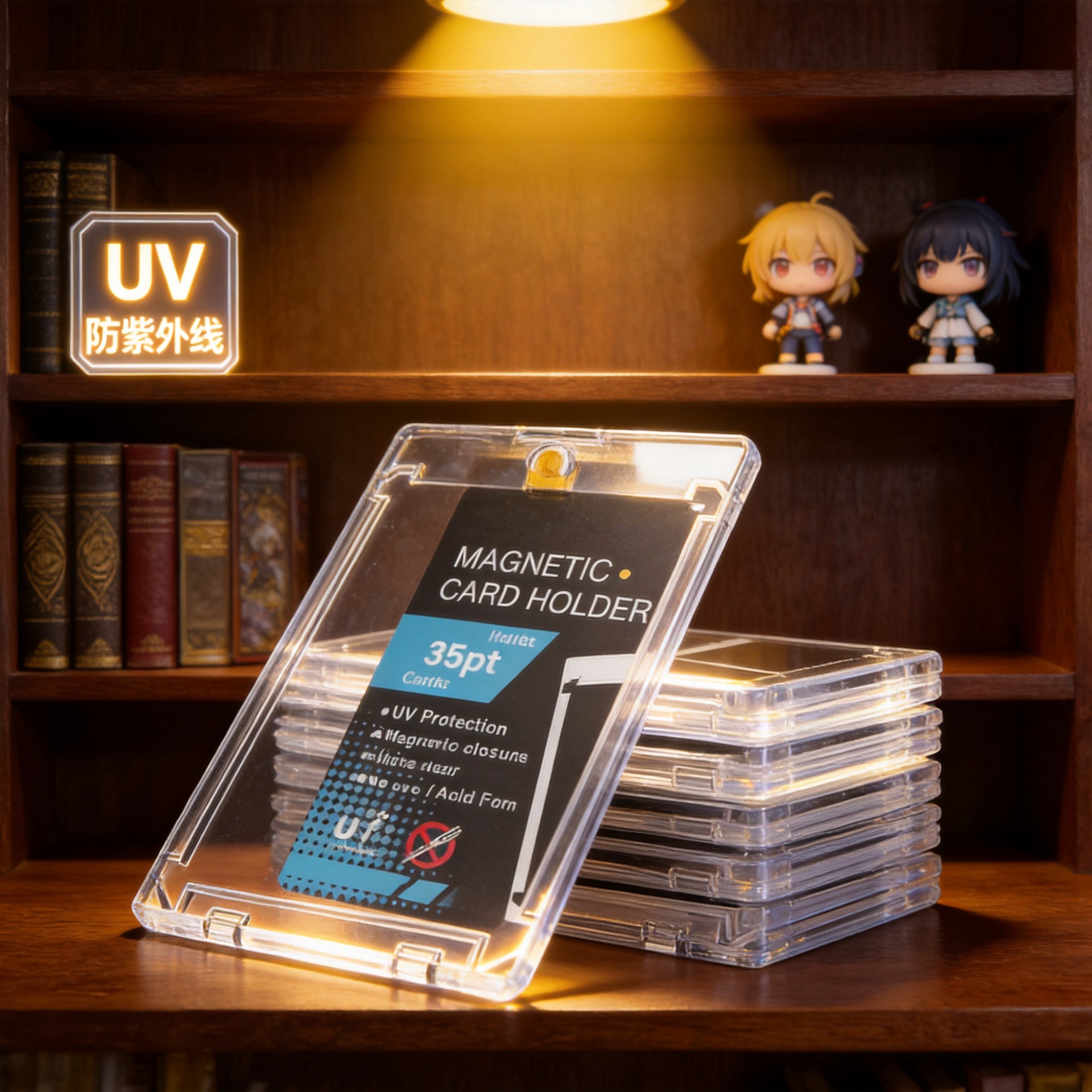 Foreign Trade Magnetic 35Pt Transparent Thin Cards for Star Players, Naruto, Pokémon, Yu-Gi-Oh!, Ultraman, Cross-Border