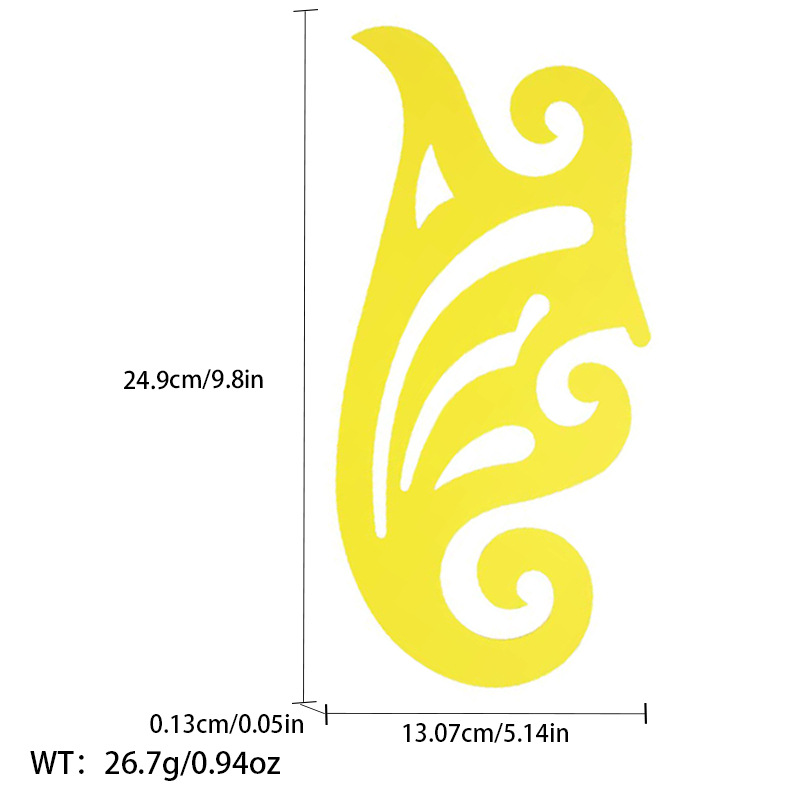 Regla de curva directa de fábrica Botón regla de arco regla de ropa regla de corte traje de regla de jaula de manga regla de tamaño colección