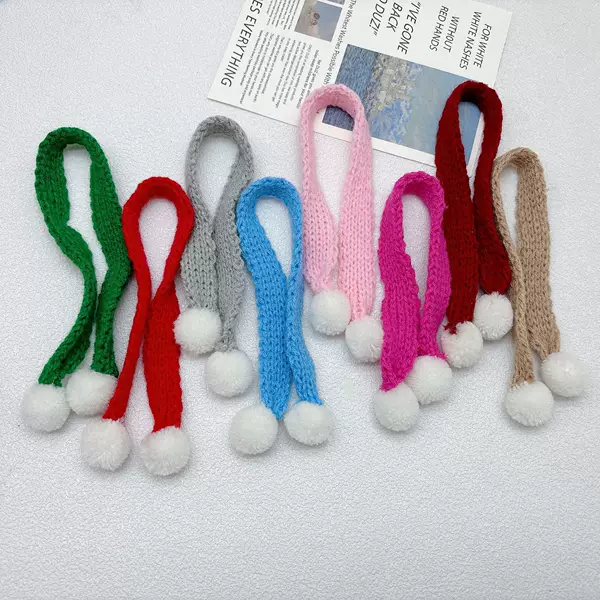DIY in stock night light about 27cm small scarf knitted wool material Christmas scarf creative festival