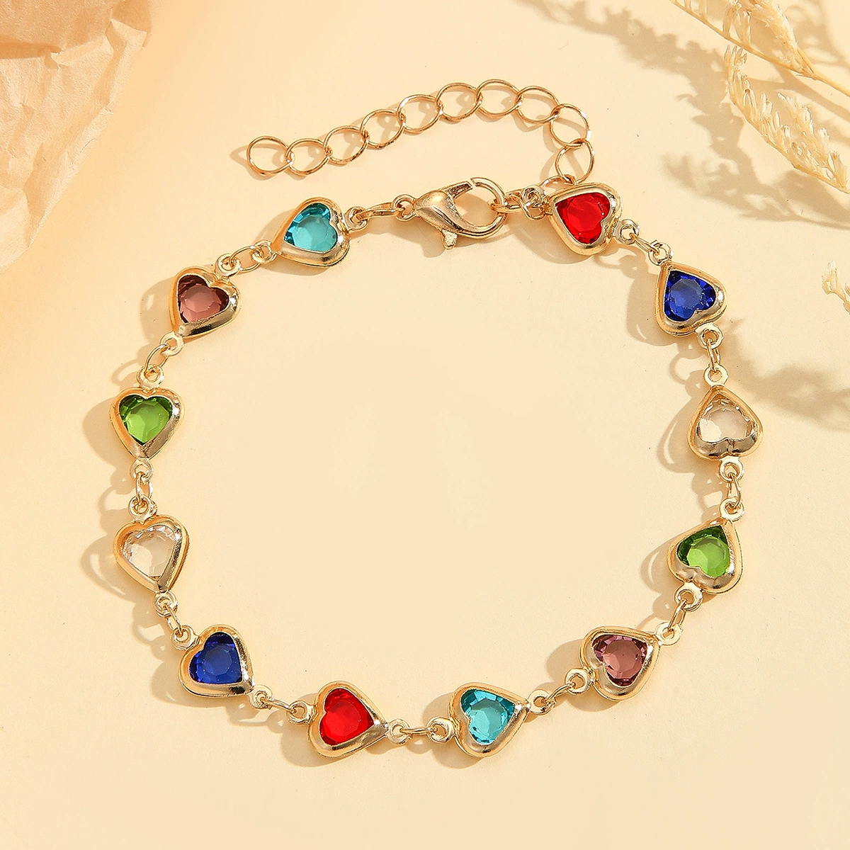 Трансграничный хит продаж ярких цветов, стеклянный браслет с бриллиантами и бисером, женский европейский и американский летний пляжный браслет-цепочка, оптовая продажа