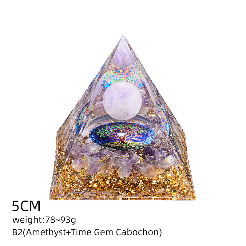 B2紫晶+紫晶碎石（5cm金字塔）