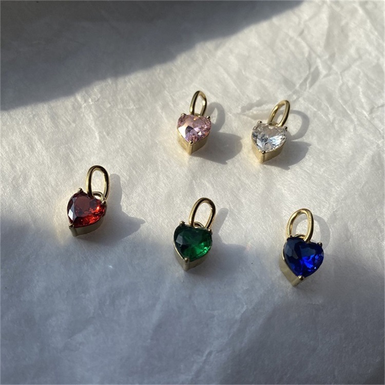 1 Piece Quantity 1 Piece 316 Stainless Steel  Zircon 14K Gold Plated Heart Shape Pendant