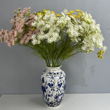 仿真花水竹草5头蕾丝花家居装饰塑料花广州仿真绿植跨境 婚庆假花