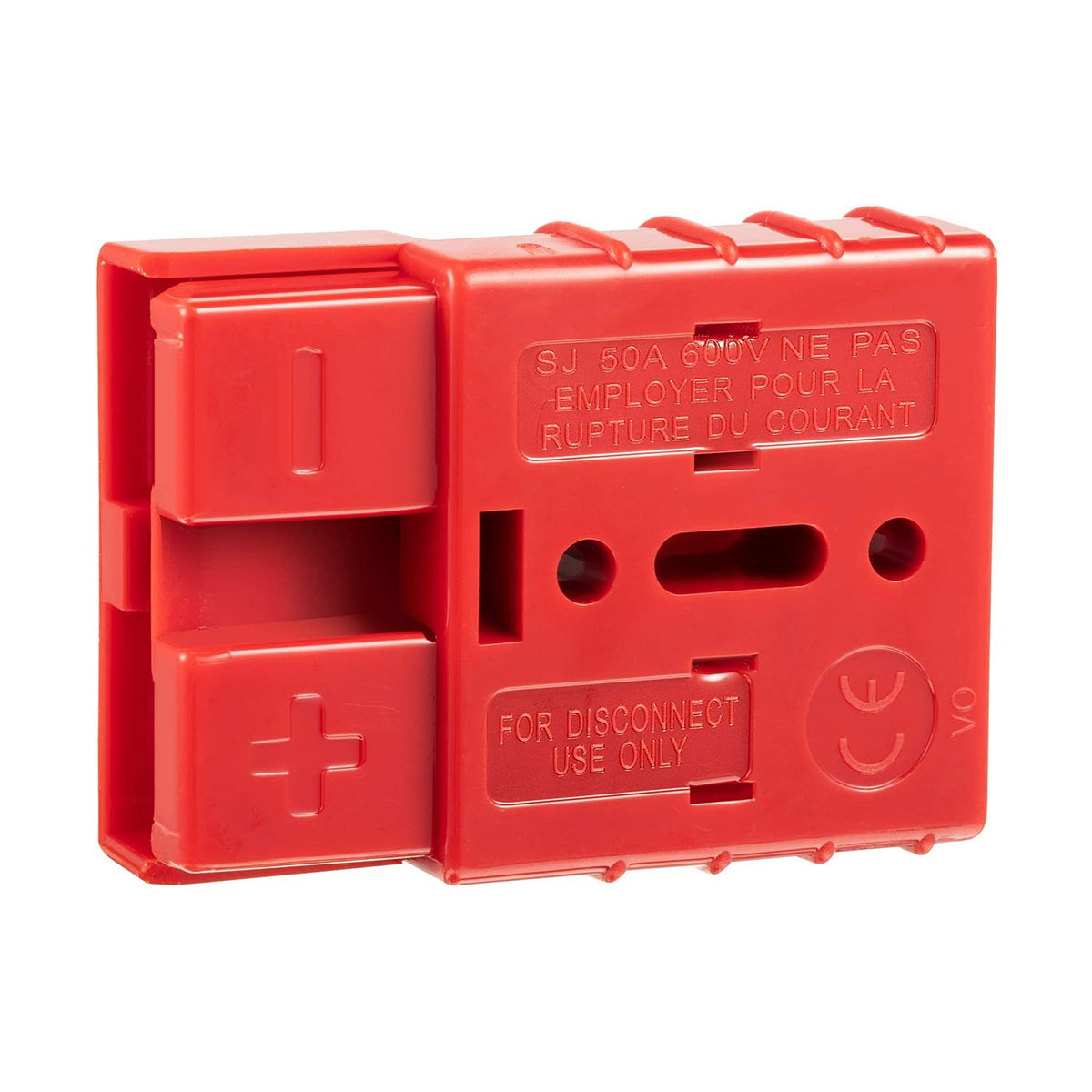 Red Anderson plug 50A 600V for forklift power connector with dust cover and terminal