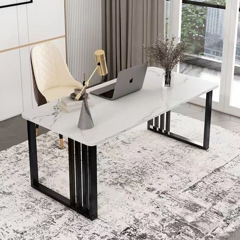 Popular rock slab tea table, writing and computer desk for bedroom and living room, modern home desk, simple, elegant, and light luxury