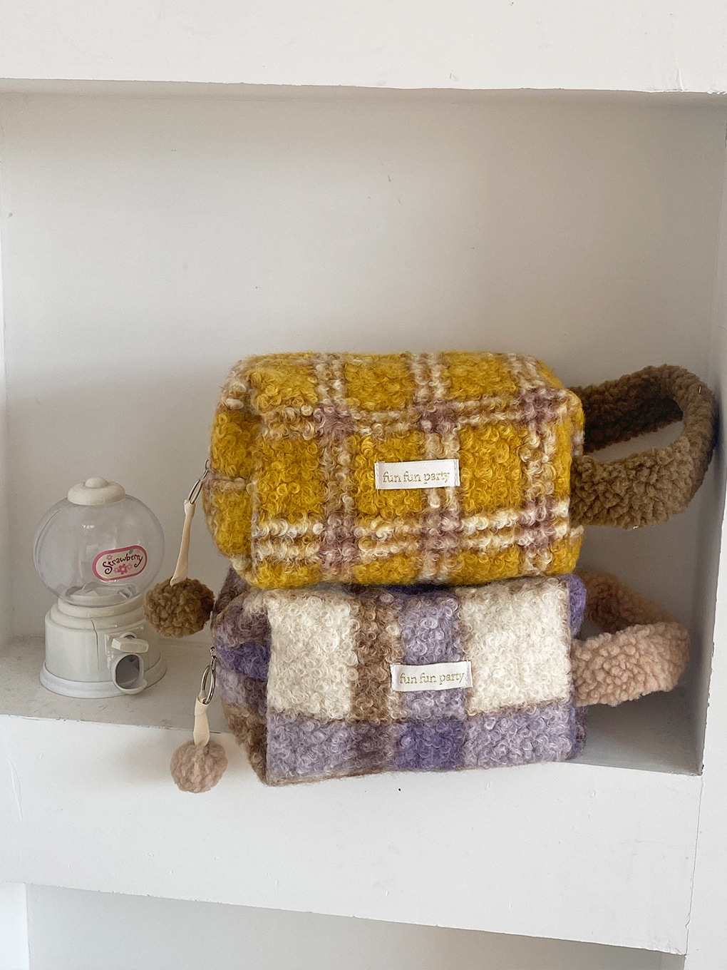 Amazon transfronteriza de suministro/simple de felpa de gran capacidad bolsa de cosméticos portátil de viaje portátil bolsa de almacenamiento con cremallera para las mujeres