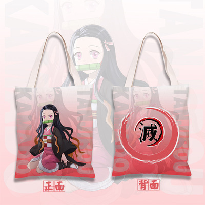 Blade of ghost Handbag You bean Fuoka Yiyu Charcoal Manager Butterfly tolerance Canvas bag student Satchel