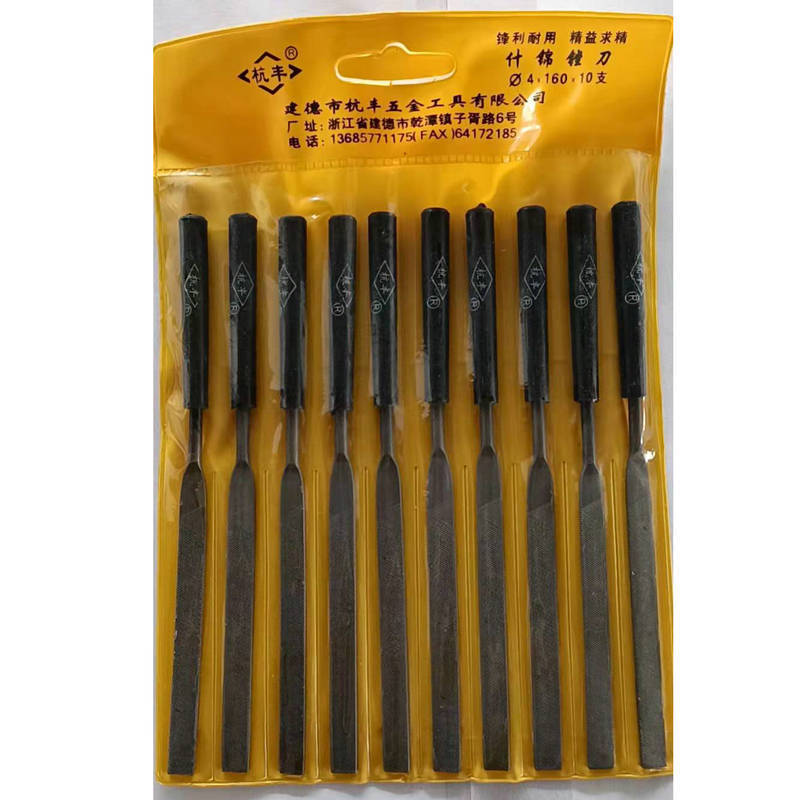 什錦やすり4*160セット10セットのミニやすりの柄がバリやすりの平らな半円の三角を磨く|undefined