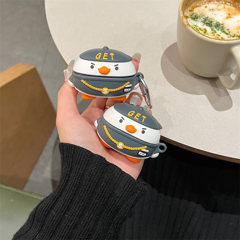 Applicable for Samsung Buds FE Wireless Bluetooth Earphone Case, Stereo Silicone Hip Hop Duck Buds 2 Pro Soft Pro