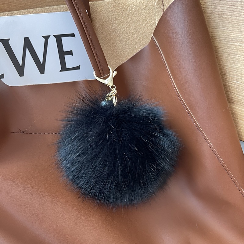 フォックスファーボールバッグペンダント、クリエイティブなぬいぐるみファーインアクセサリー、車のキーホルダーペンダント、インスタイルペンダント