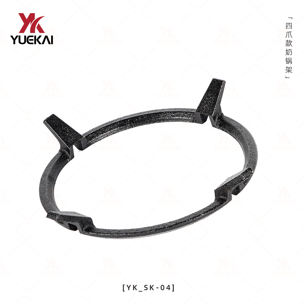 YueKai hierro fundido cuatro garras leche panela antideslizante estofado de gas antideslizante soporte accesorios de gas personalizados