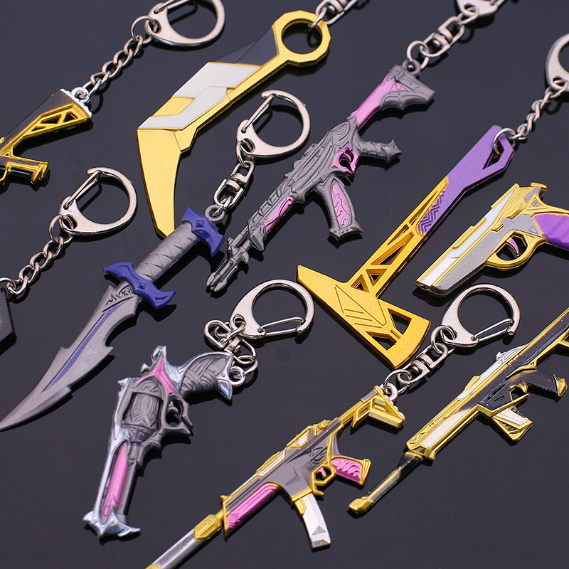 Varorante Game Peripheral Fearless Contract Thug AK Alien Overlord Metal Small Gun Toy Keychain Varorante Game Peripheral Fearless Contract Thug AK Alien Overlord Metal Small Gun Toy Keychain