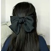 Brand black hairgrip with bow, fashionable hair rope, European style, internet celebrity, Korean style