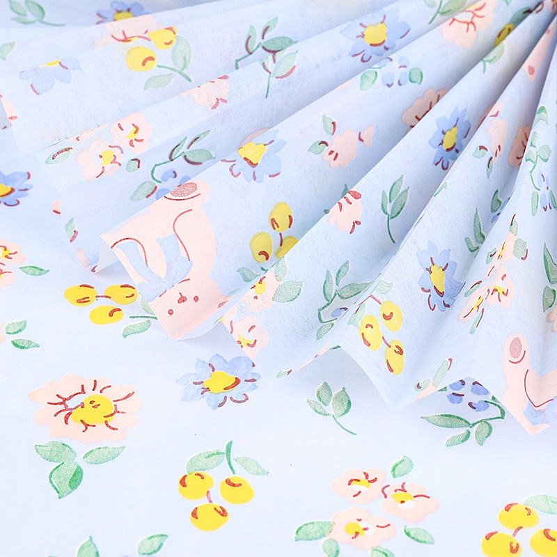 Impresión de siete colores de cordier leche de algodón material de papel de algodón ultra delgado de papel de Sydney buquete de flores revestido de papel floral de papel de embalaje de flores image 8