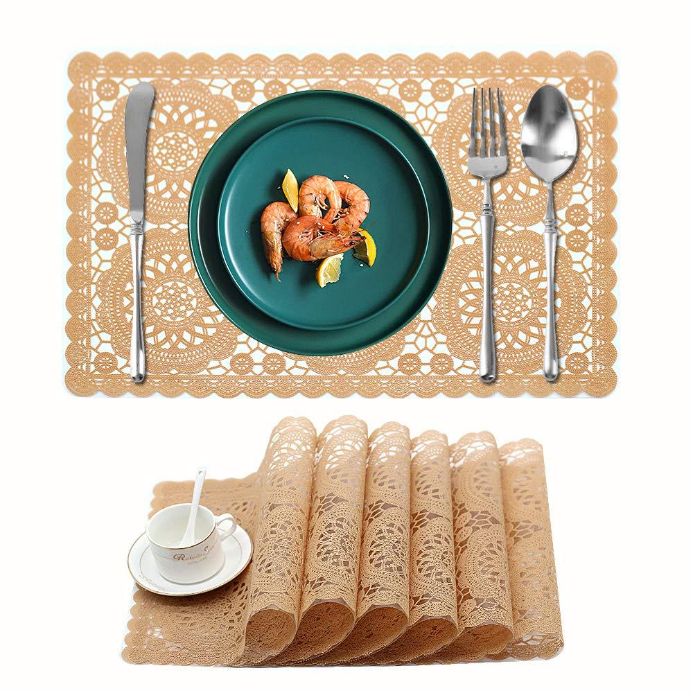 Nuevo Feilin PVC mantel con película anti-fugas aislamiento hogar estera de mesa a prueba de aceite decorativo occidental placemat montaña