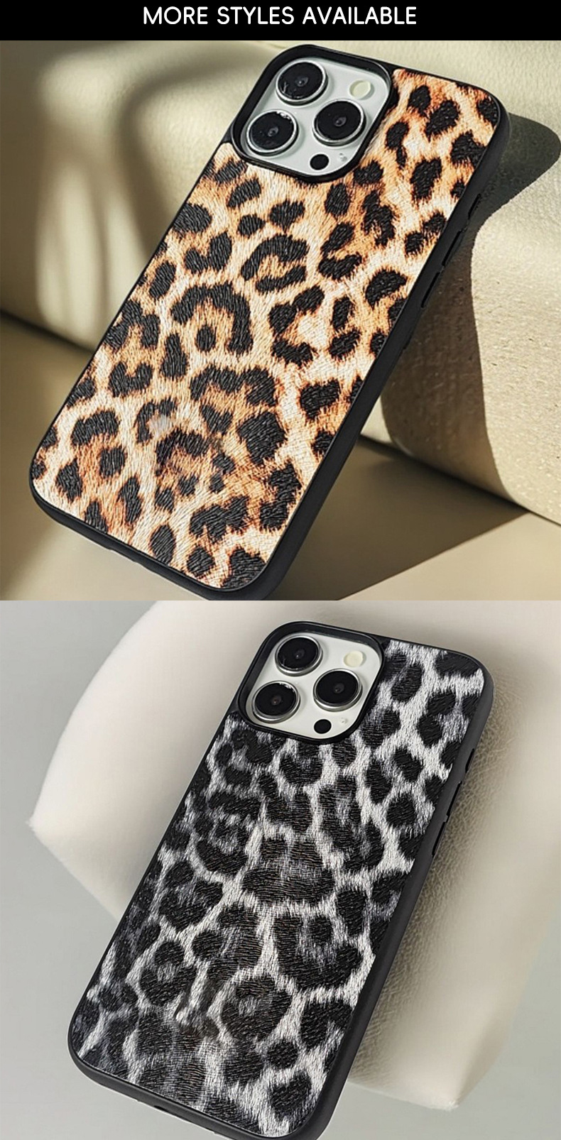 Apple 16pro/17 cep telefonu kılıfına uygun, deri leopar desenli yaratıcı iPhone 17 cep telefonu koruyucu kılıfı, tam kapsamlı düşmeye karşı koruma.