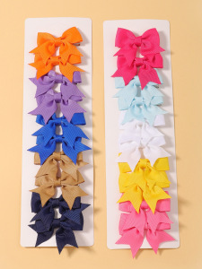 Juego de horquillas con lazo de cola de milano para niños de estilo caliente de Amazon, lindo y versátil, horquilla diaria para niñas europeas y americanas 323