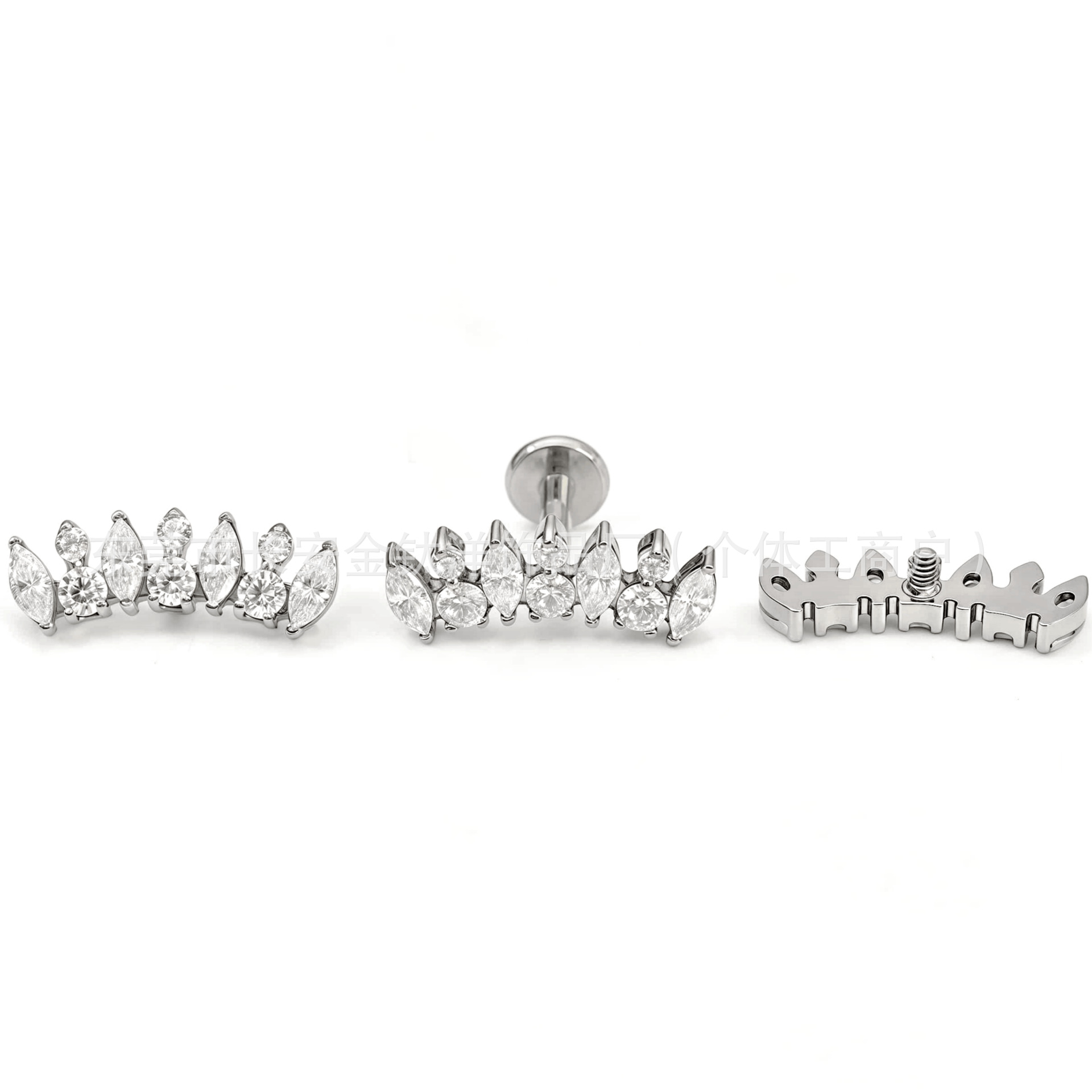 Pointed titanium steel lip stud product view