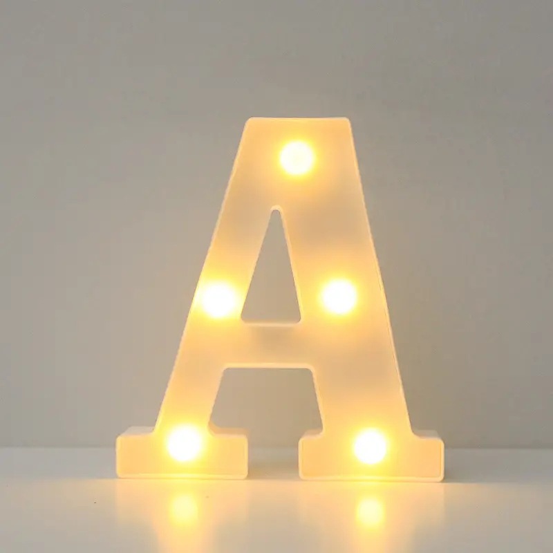 Amazon (16cm) LED blanco inglés número de letras lámpara de cumpleaños propuesta de matrimonio atmósfera lámpara LED lámpara decorativa