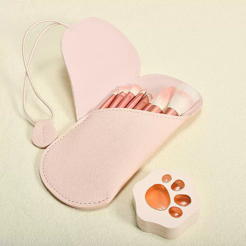 Handheld small transparent brush for contouring, 8 pieces, for beginners, full set