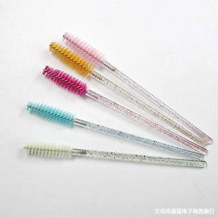 Disposable Crystal Rod Plus Onion Eyelash Brush Eyelash Comb Solid Eyelash Brush Portable Makeup Brush Beauty Tool Wholesale
