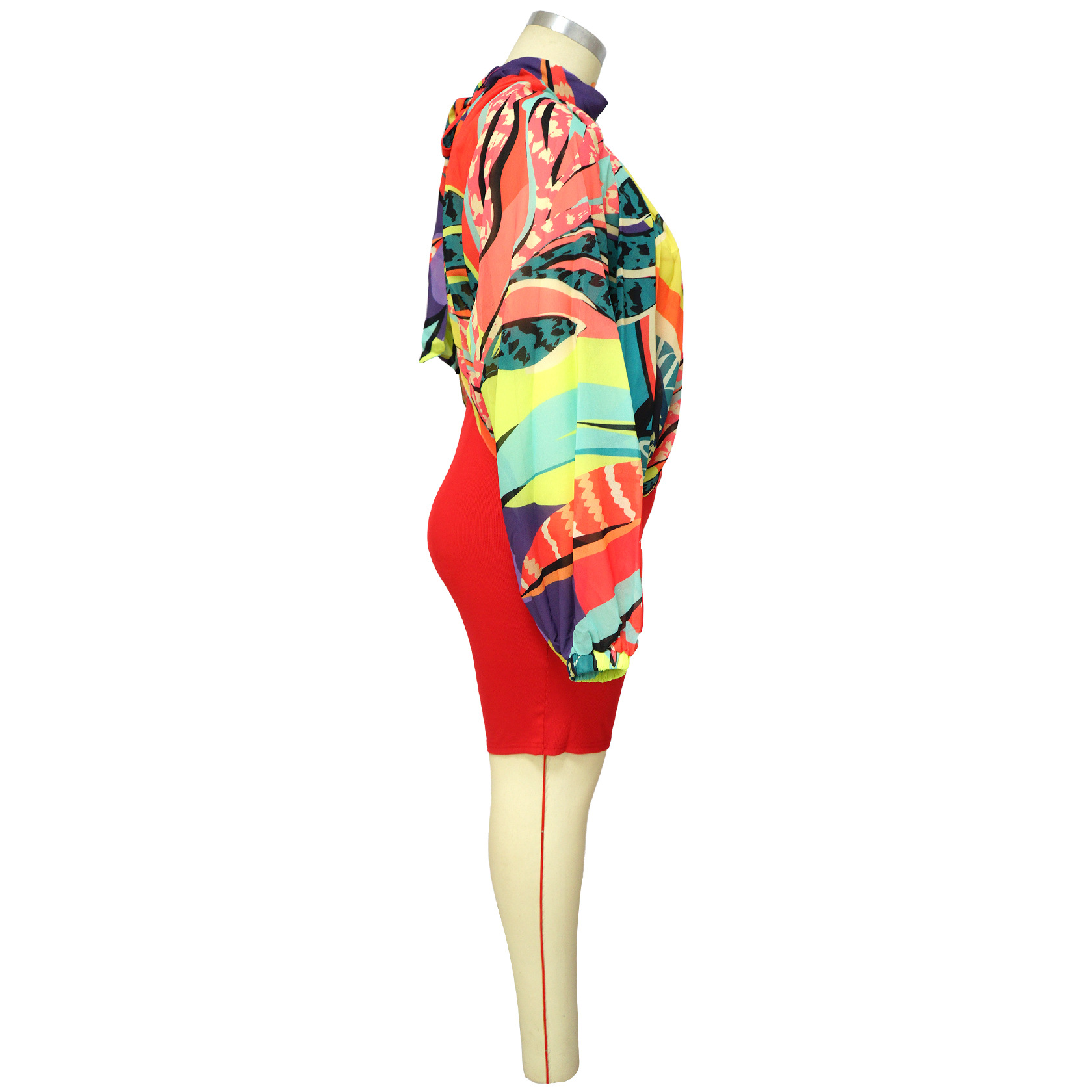252g Weight Long Sleeve Sleeve Length Regular Sleeve Sleeve Type Spandex, Polyester, Chiffon Fabric Type Long Top Length Blouse Tops Type Daily, Street Occasion Round Neck Neckline Regular Fit Fit Type Color Block Pattern Spring&Summer Season Streetwear Style Blouse Long Sleeve Plus Size Tops Streetwear Color Block 2