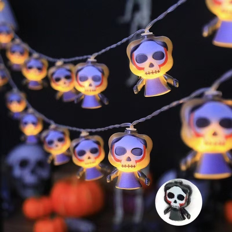 人気LEDクロスボーダーアマゾンハロウィンデコレーションパンプキンゴーストライトストリング装飾飾り付け吊り下げ飾りハロウィンデコレーション|undefined