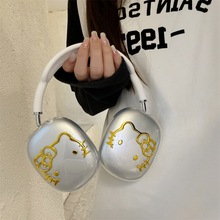 hello Katie airpods max保护套透明TPU软壳蓝牙耳机头戴式外壳耳