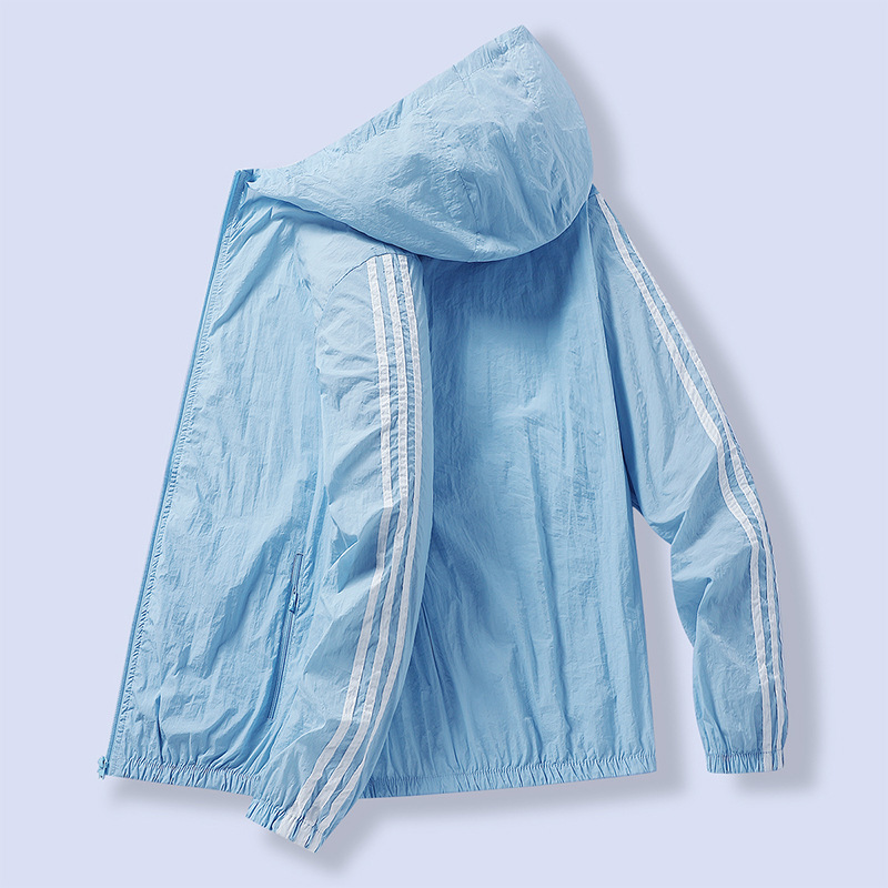 2024 moda nueva chaqueta de protección solar para hombres abrigo delgado de verano deportivo al aire libre transpirable anti-UV ropa de piel image 6