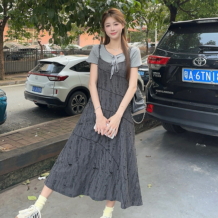  夏  L-4XL 大きいサイズ Tシャツ ワンピース