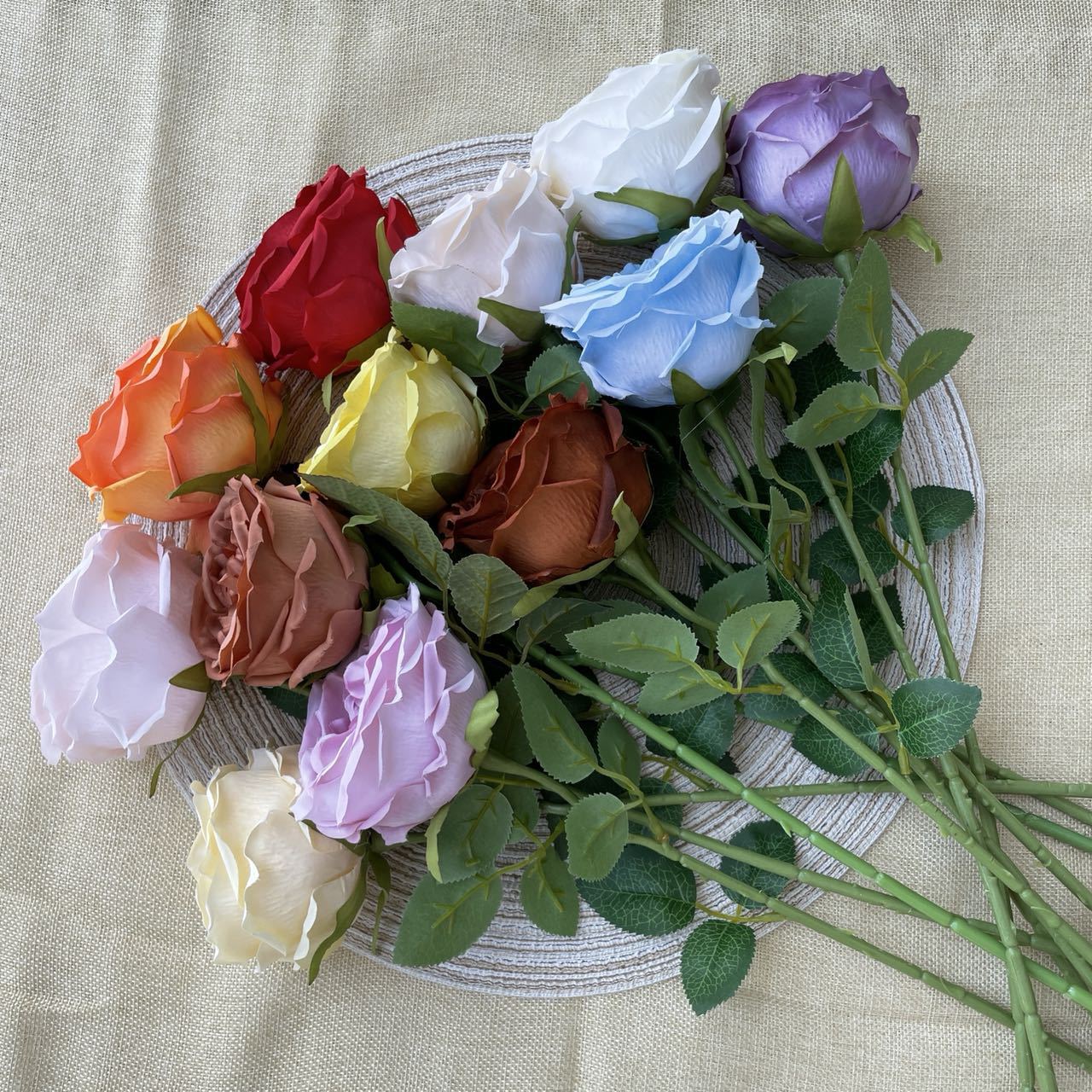 奧斯汀單支玫瑰花 把束插花家居擺放婚慶婚禮場地布置 假花仿真花